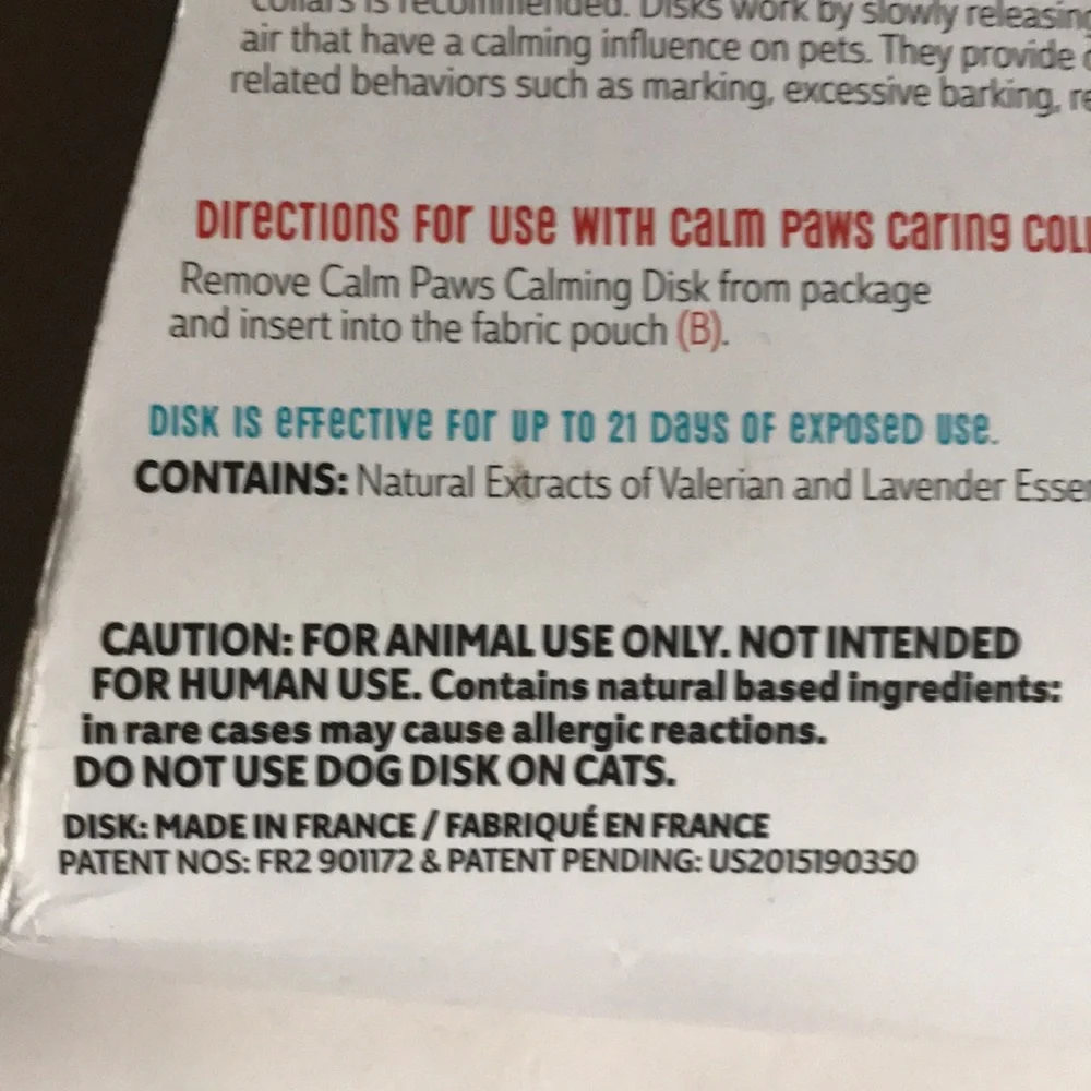 EUC Calm Paws Caring Collar for Dogs